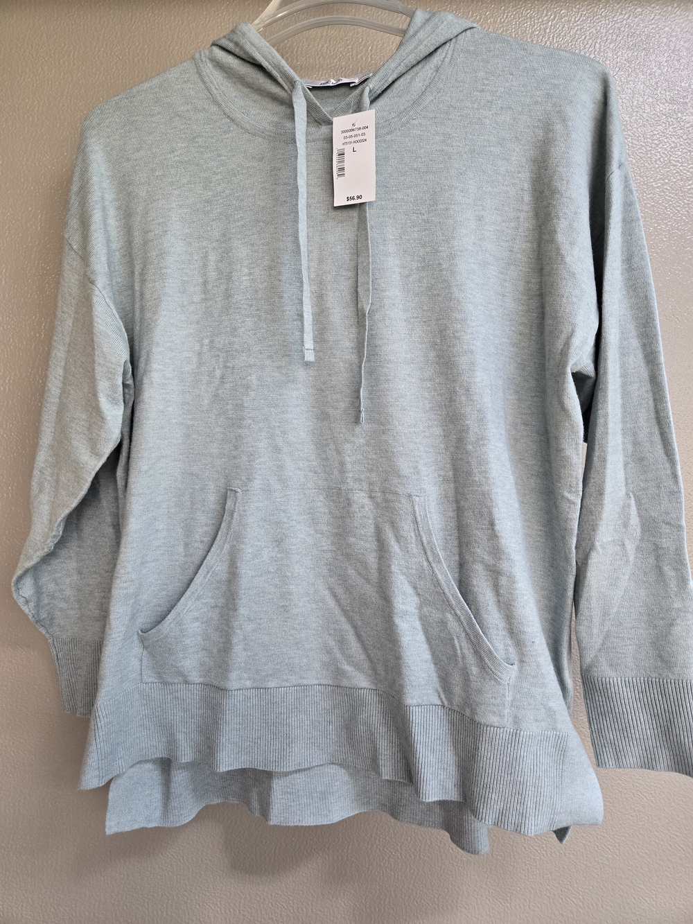 Ricki's Light Sage Hooded Pullover Top